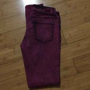 Dark pink pants